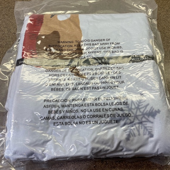 🆕 Vera Bradley Fleece Throw Blanket Merry Mischief 50 x 80 - Picture 3 of 3